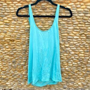 NWT Chaser x Revolve Blue Jersey Double Wrap Open Back Cami/Tank Top Medium Boho